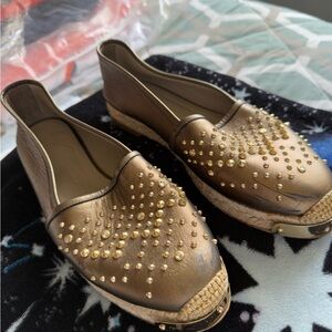 Giuseppe Zanotti Gold Studded Espadrilles